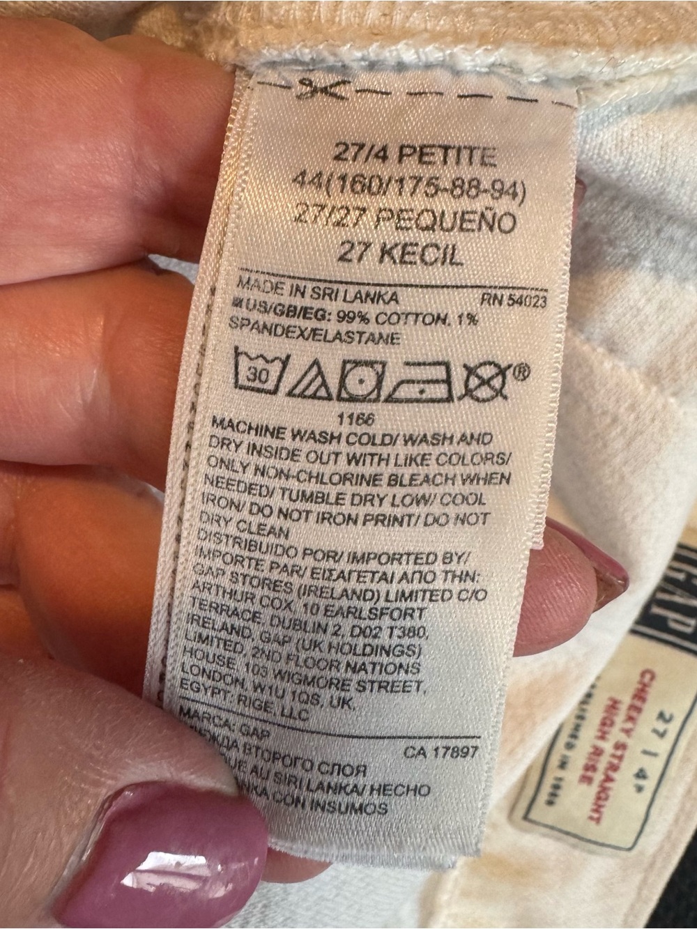 GAP CHEEKY STRAIGHT HIGH RISE Jeans SIZE: 4 Petite BIN #12 - Picture 7 of 8